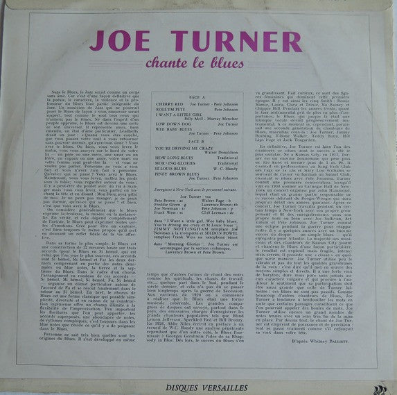 Big Joe Turner : Chante Le Blues (LP, Album, Mono)