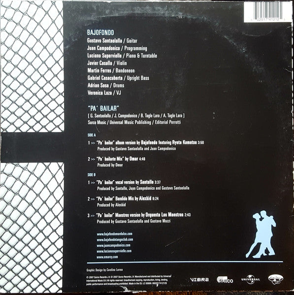 Bajofondo* : Pa' Bailar (12")