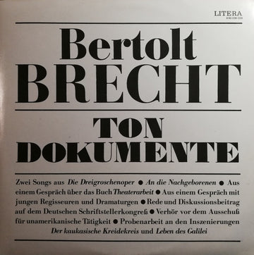 Bertolt Brecht : Tondokumente (2xLP)