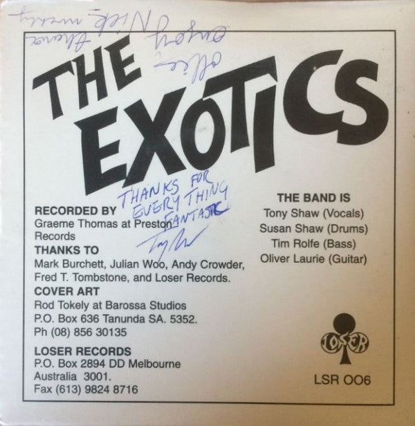 The Exotics (11) : You Drive Me.. Coo Coo Baby! (7", Single, Bla)