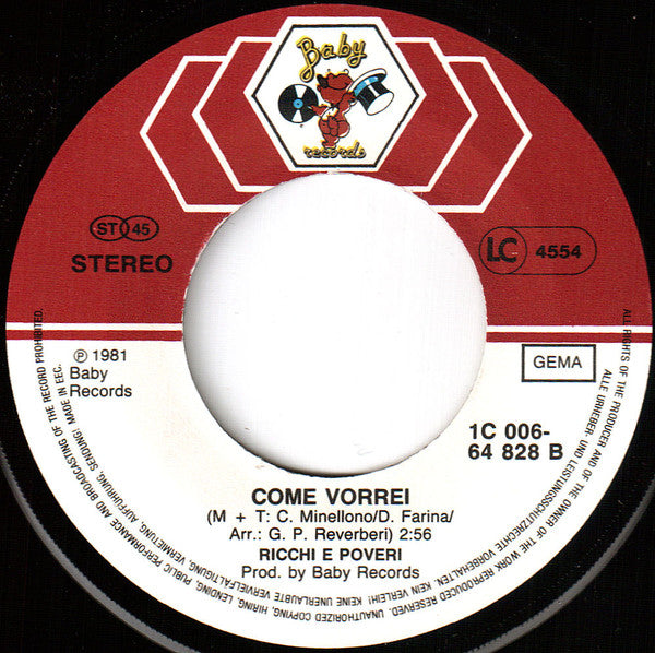Ricchi E Poveri : Made In Italy (7", Single)