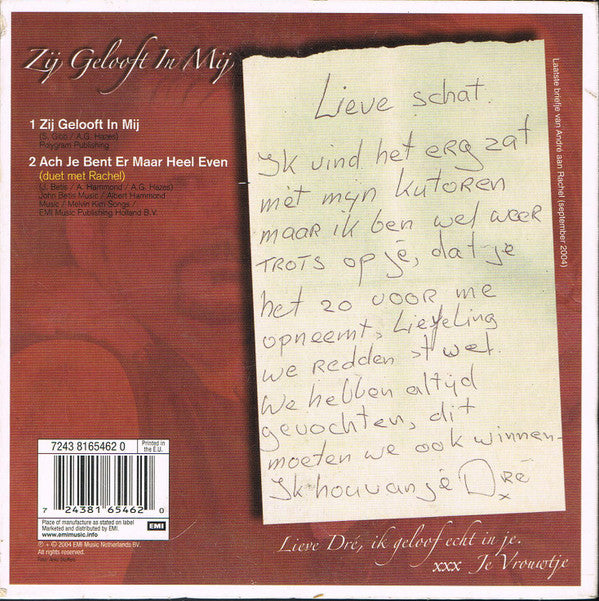 André Hazes : Zij Gelooft In Mij (CD, Single, Car)