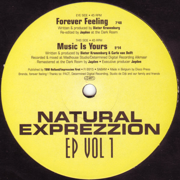 Natural Exprezzion : EP Vol 1 (12", EP)