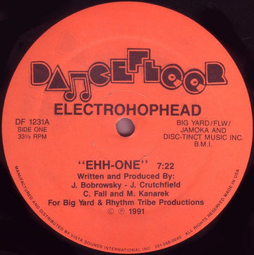 Electrohophead : Ehh-One / 3rd And 3rd (12")