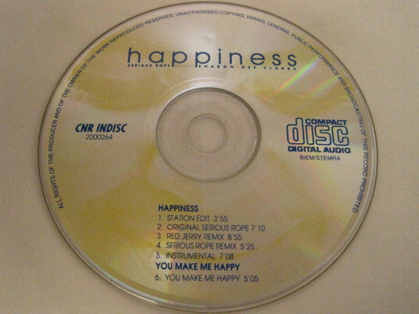 Serious Rope Presents Sharon Dee Clarke : Happiness (CD, Maxi)