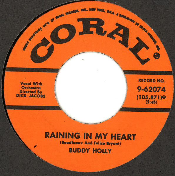 Buddy Holly : It Doesn't Matter Anymore / Raining In My Heart (7", Single, RE, Unofficial)