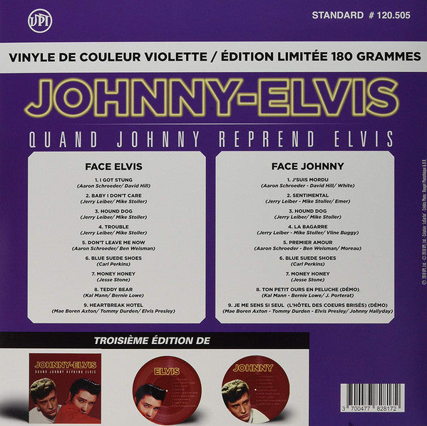 Johnny Hallyday - Elvis Presley : Quand Johnny Reprend Elvis (LP, RSD, Comp, Ltd, RE, Vio)