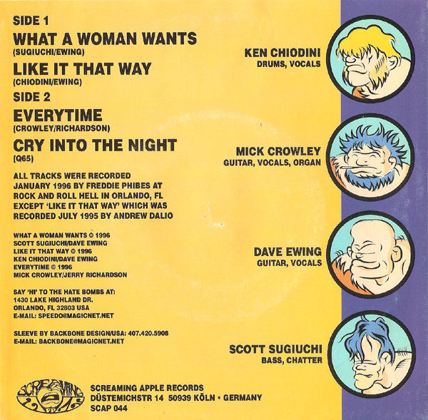 The Hate Bombs : What A Woman Wants (7")
