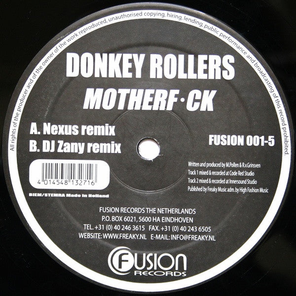 Donkey Rollers : Motherf*ck (12")