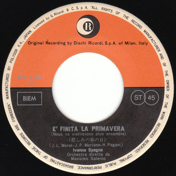 Ivana Spagna : Mamy Blue (7", Single)