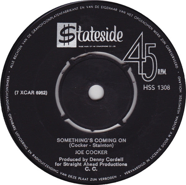 Joe Cocker : With A Little Help From My Friends (7", Single)
