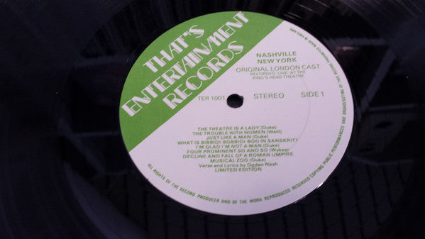 Vernon Duke, Kurt Weill, Robert Cushman, Christopher Benjamin (2) : Nashville New York - A Revue (LP)