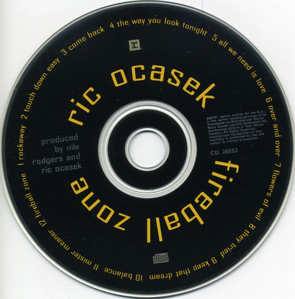 Ric Ocasek : Fireball Zone (CD, Album)