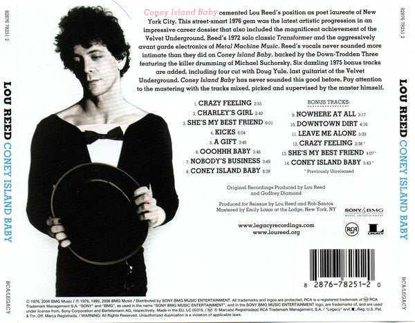 Lou Reed : Coney Island Baby (CD, Album, RE, Exp)