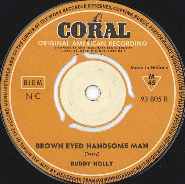 Buddy Holly : Changing All Those Changes / Brown Eyed Handsome Man (7")