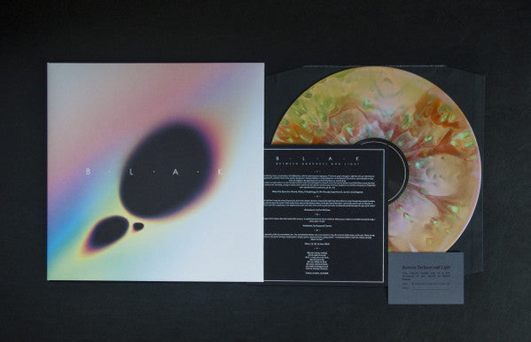 Blak (8) : Between Darkness And Light (LP, Album, Ltd, RP, Ora)