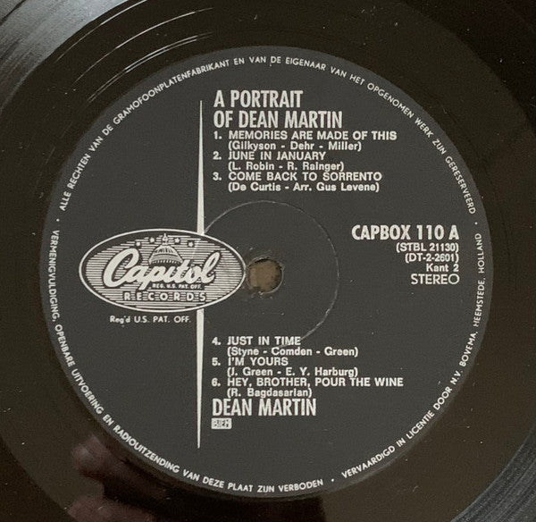 Dean Martin : A Portrait Of Dean Martin (2xLP, Comp)