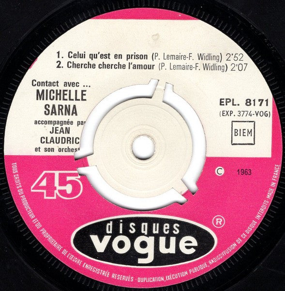 Michelle Sarna : Ce Grand Amour (7", EP, Pus)