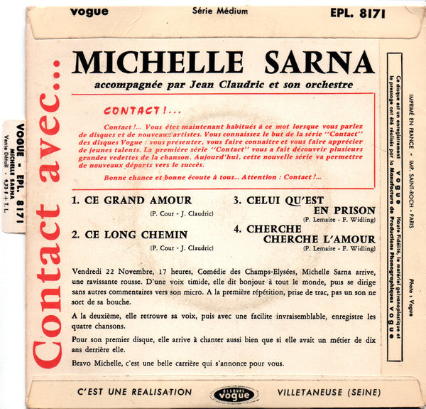 Michelle Sarna : Ce Grand Amour (7", EP, Pus)