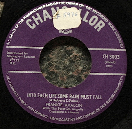 Frankie Avalon : Into Each Life Some Rain Must Fall  / A Perfect Love (7", Single)