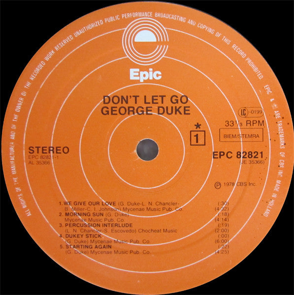 George Duke : Don't Let Go (LP, Album)