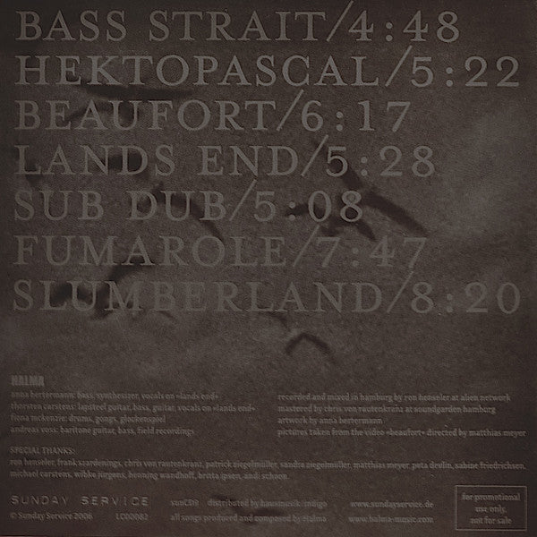 Halma : Back To Pascal (CD, Album, Promo, Car)