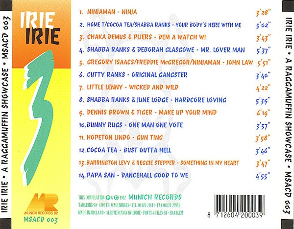 Various : Irie Irie A Raggamuffin Showcase (CD, Comp)