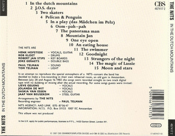 The Nits : In The Dutch Mountains (CD, Album, RP, DAD)