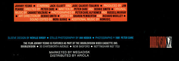 Cabaret Voltaire : Johnny Yesno: The Original Soundtrack From The Motion Picture (LP, Album)