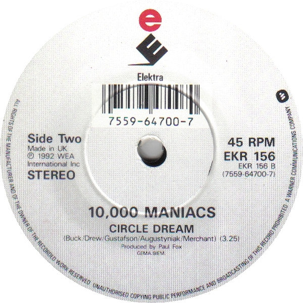 10,000 Maniacs : These Are Days (7", Single)