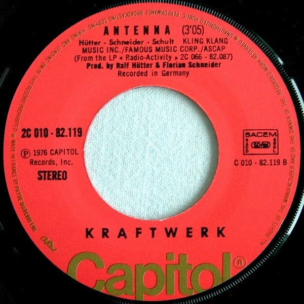 Kraftwerk : Radioactivity (7", Single)