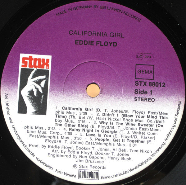 Eddie Floyd : California Girl (LP)