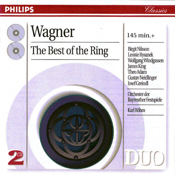 Richard Wagner, Birgit Nilsson, Leonie Rysanek, Wolfgang Windgassen, James King (3), Theo Adam, Gustav Neidlinger, Josef Greindl, Orchester der Bayreuther Festspiele, Karl Böhm : The Best of the Ring (2xCD, Comp)