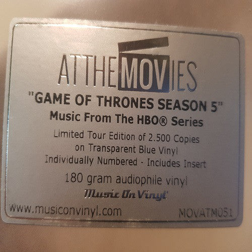 Ramin Djawadi : Game Of Thrones: Season 5 (Music From The HBO® Series) (2xLP, Dlx, Ltd, Num, RE, Blu)