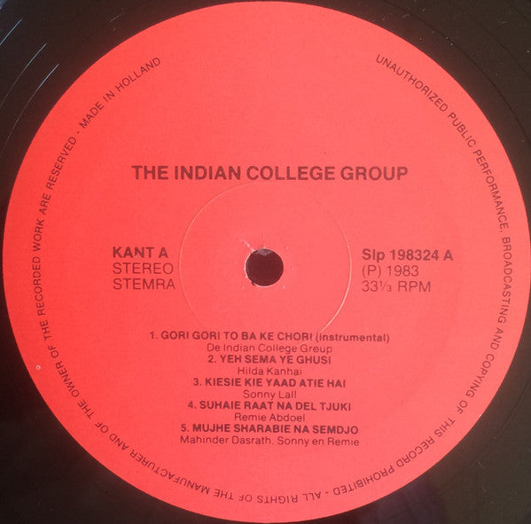 The Indian College Group : The Indian College Group (LP)