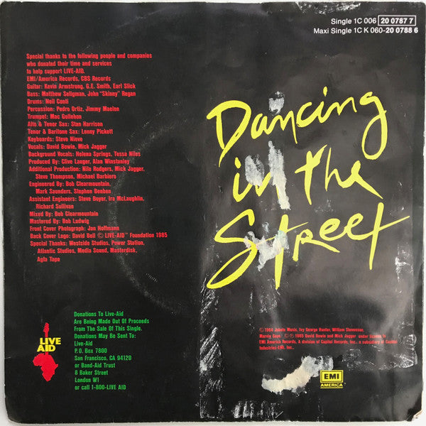 David Bowie And Mick Jagger : Dancing In The Street (7", Single)