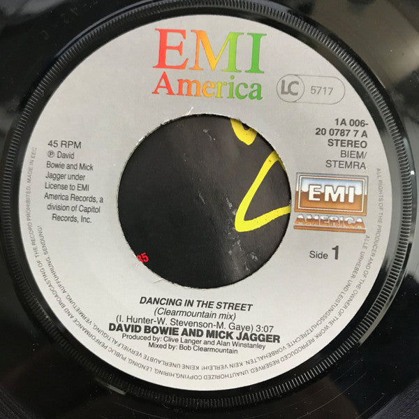 David Bowie And Mick Jagger : Dancing In The Street (7", Single)