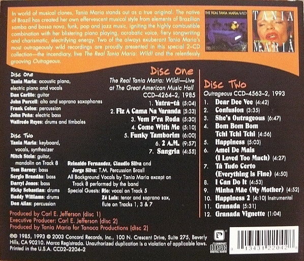 Tania Maria : Outrageously Wild (2xCD, Comp)