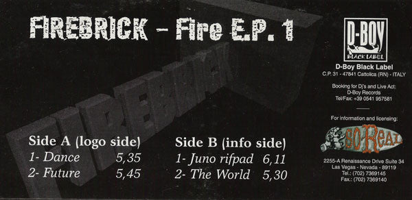 Firebrick : Fire E.P. 1 (12", EP)
