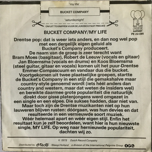 Bucket Company : My Life (7", Single)