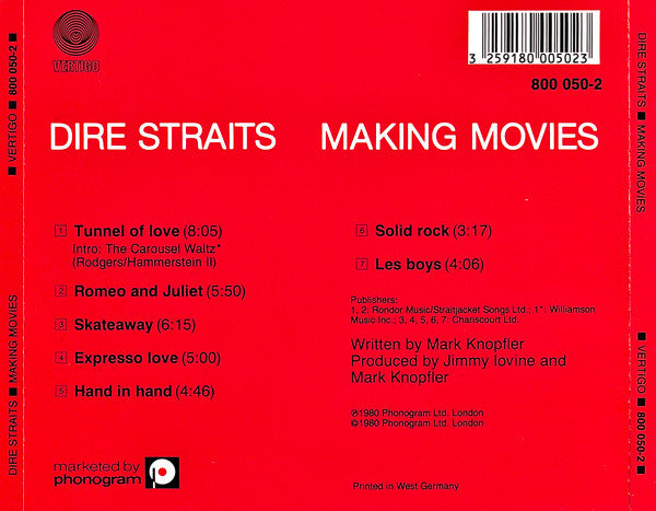 Dire Straits : Making Movies (CD, Album, RE, Blu)