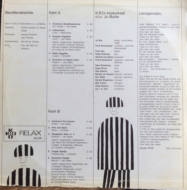 KRO Huisorkest o.l.v. Jo Budie : Banditenstreiche (LP, Album)