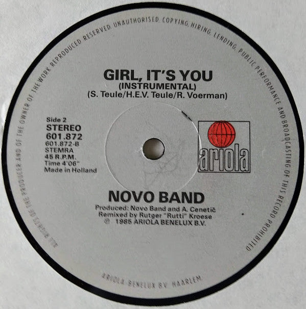 Novo Band : Girl, It's You (12")