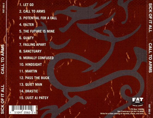Sick Of It All : Call To Arms (CD, Album, M/Print)
