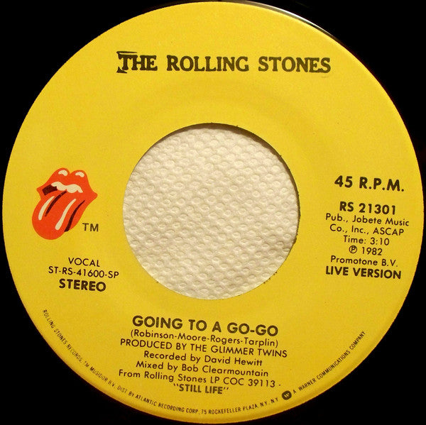 Rolling Stones* : Going To A Go Go (Live) (7", Single, Spe)
