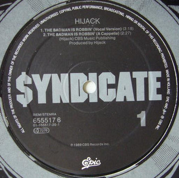 Hijack (2) : The Badman Is Robbin' (12", Maxi)
