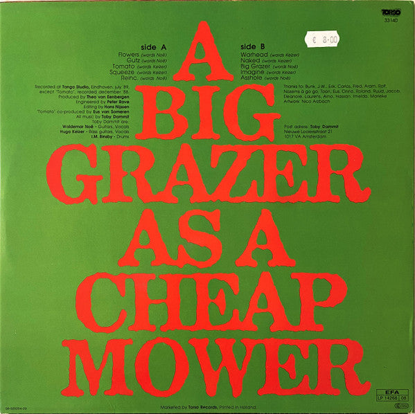 Toby Dammit (3) : A Big Grazer As A Cheap Mower (LP, Album)