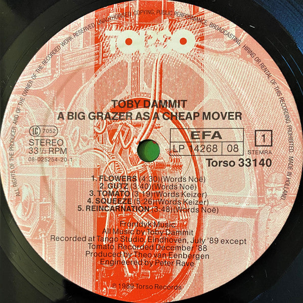 Toby Dammit (3) : A Big Grazer As A Cheap Mower (LP, Album)