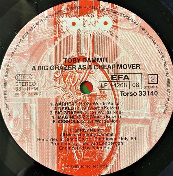 Toby Dammit (3) : A Big Grazer As A Cheap Mower (LP, Album)