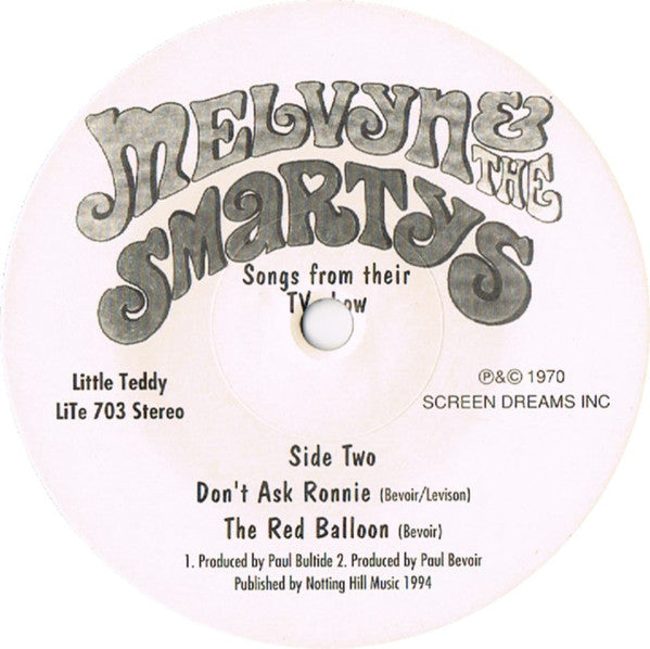 Melvyn & The Smartys : Sing Songs From Their Saturday Morning TV Show!  (7", EP)